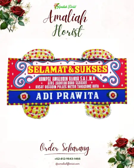 Papan Bunga Ucapan Selamat Nisam