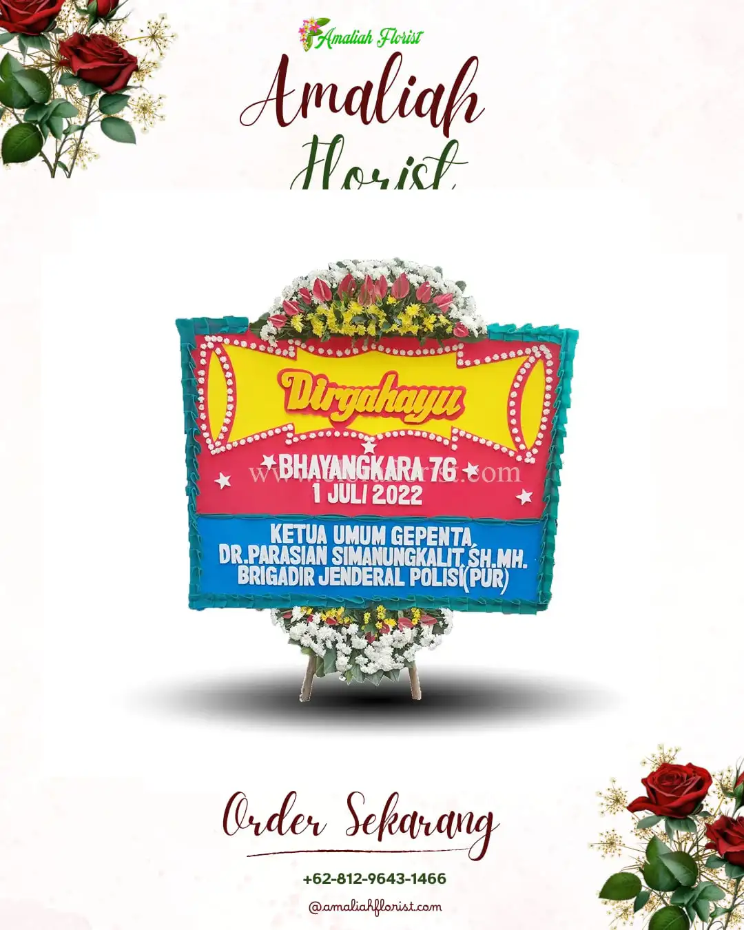 Papan Bunga HUT Ulang Tahun Nisam